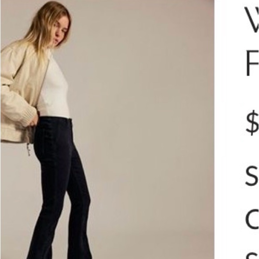 Free People Black Pull On Jeans